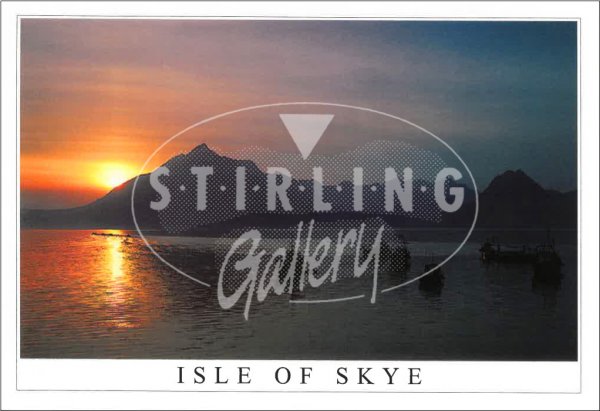Elgol, Evening Silohuette, Isle of Skye Postcard (H SG)