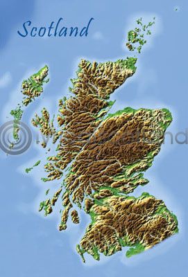 Scotland Map Postcard