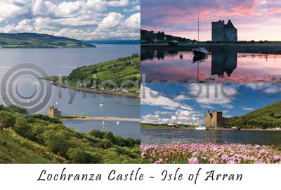 Lochranza Castle, Isle of Arran Composite Postcard