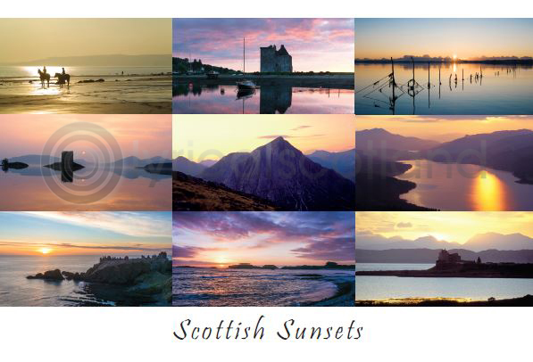 Scottish Sunsets Composite Postcards