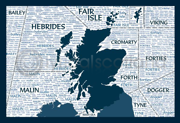Scotland Shipping Forecast Postcard