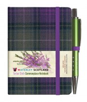 Tartan Cloth Notebook Mini: Heather