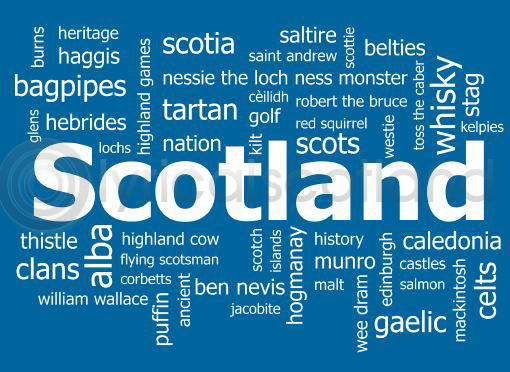 Scotland Word Cloud Magnet