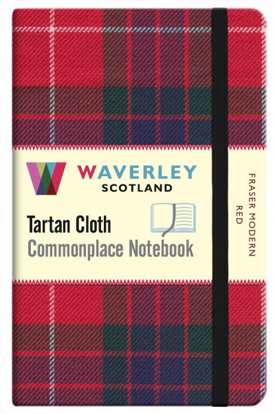 Tartan Cloth Notebook Pocket: Fraser Modern Red