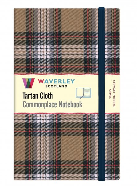 Tartan Cloth Notebook Large: Stewart Modern Camel