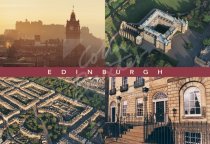 Castle, Palace & New Town Comp, Edinburgh Postcard