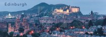 City and Arthur's Seat at dusk, Edinburgh Postcard