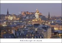 Edinburgh at Dusk, Edinburgh Postcard