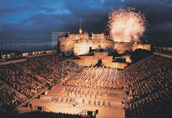 Edinburgh Castle & Military Tattoo, Edinburgh Postcard (H Std CB