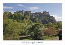 Edinburgh Castle & Princes Street Gardens, Edinburgh Postcard