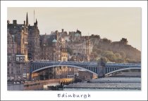 North Bridge, Old Town Buildings & Castle, Edinburgh Postcard