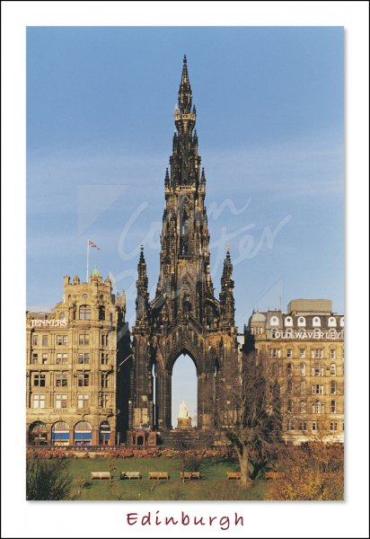 Scott Monument, Edinburgh Postcard