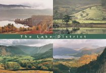 Derwent Water & Borrowdale Comp, Lake District Postcard