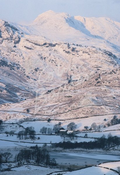 Bow Fell & Little Langdale Tarn, Lake District Postcard