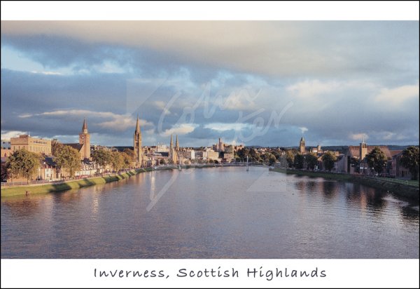 Inverness & River Ness, Highlands Postcard 1