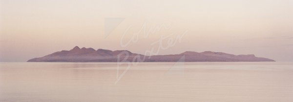 Rum at dawn from Elgol, Skye Postcard