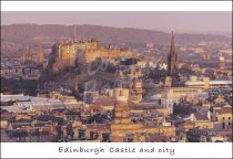 Castle & City from Salisbury Crags, Edinburgh 3 Postcard