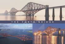 Forth Bridge & Firth of Forth Comp Postcard
