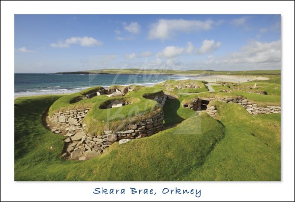 Skara Brae, Mainland, Orkney Postcard (H Std CB)