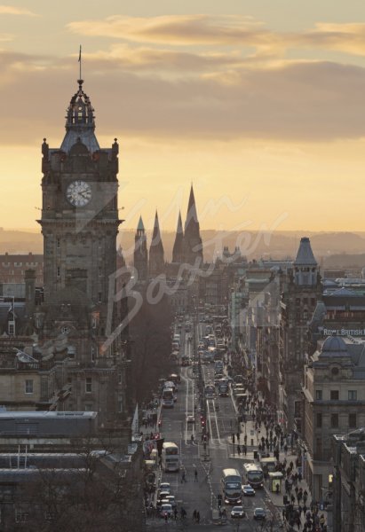 Princes Street at dusk, Edinburgh 1 Postcard