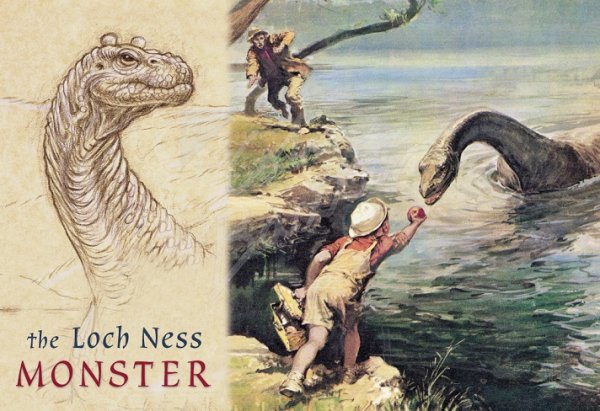 Loch Ness Monster Drawing & Schoolboy Postcard