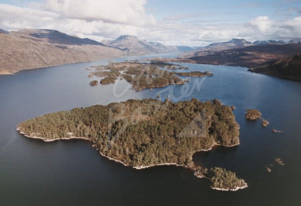 Loch Maree, Wester Ross From Air Postcard (H Std CB)