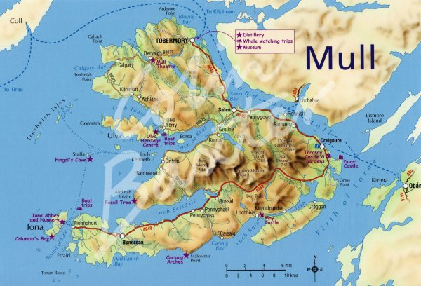 Map of Isle of Mull Postcard