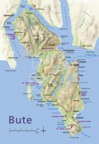 Map of Isle of Bute Postcard