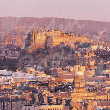 Edinburgh Castle & City Greetings Card