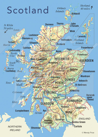 Scotland Map Magnet