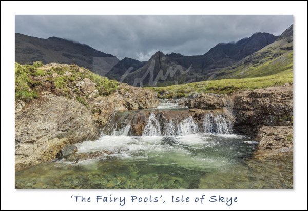 Fairy Pools, Cuillins, Skye Postcard