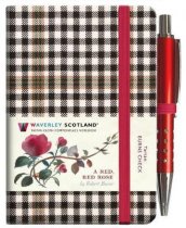 Tartan Cloth Notebook Mini: Red Red Rose