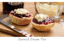 Cornish Cream Tea Postcard