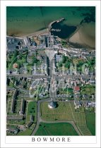 Bowmore, Aerial view from town Postcard