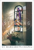 St Margaret's Chapel, St Columba Window Postcard (V SG)