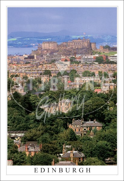 Edinburgh from South to Castle Postcard