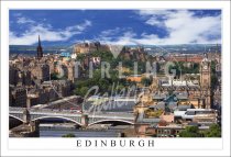 Edinburgh Castle across Waverley, Edinburgh Postcard
