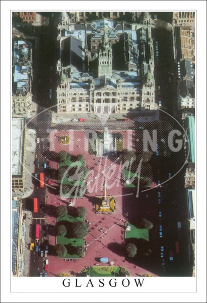 George Square, Aerial - Glasgow Postcard