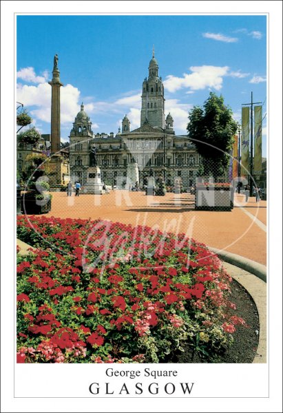 George Square - Glasgow, Summer Postcard