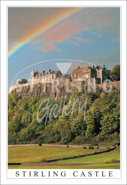 Stirling Castle, Rainbow Postcard (V SG)