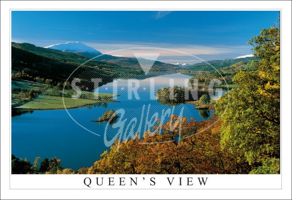 Queen's View over Loch Tummel [2] Shiehallion Snow Postcard