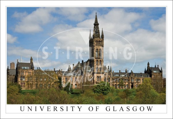 University of Glasgow, front wide view Postcard