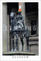 Wellington Statue, Cone - Glasgow Postcard