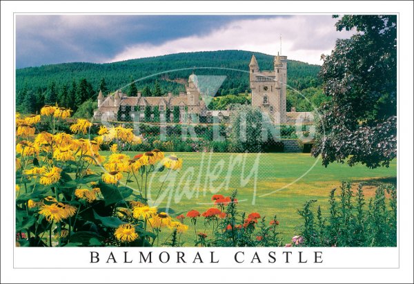 Balmoral Castle, Floral Postcard