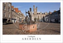 Castlegate - Aberdeen, Gordon Highlanders Statue Postcard