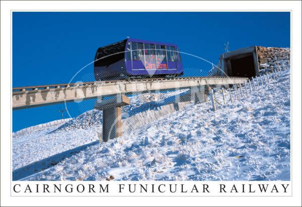 Cairngorm Funicular Railway, Snow Postcard