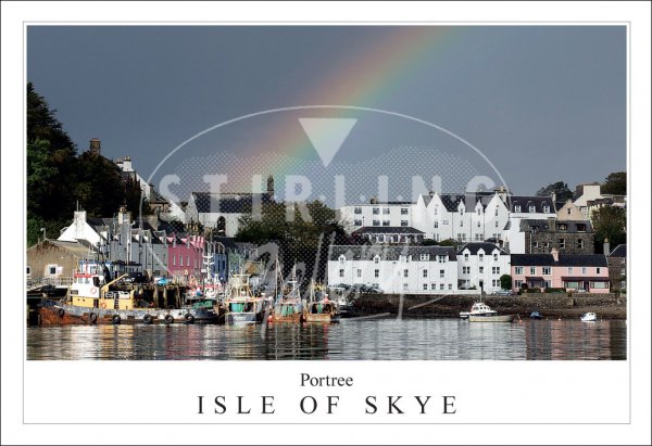 Portree - Isle of Skye, Rainbow Postcard