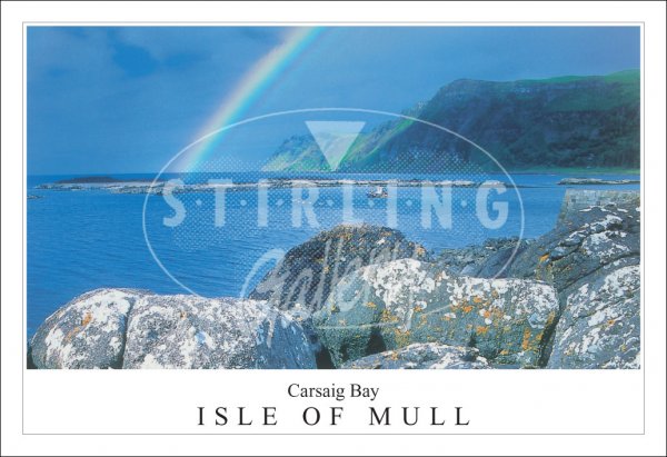 Rainbow Carsaig Bay - Isle of Mull Postcard