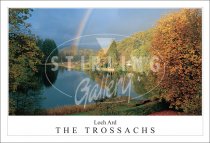 Loch Ard - The Trossachs, Rainbow Postcard