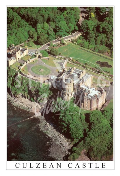 Culzean Castle, Aerial view Postcard